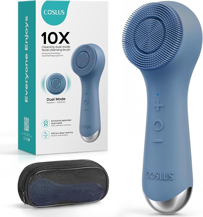 COSLUS FBS03 Face Scrubber Facial Cleansing Brush: 2 in 1 Spin and Vibration by COSLUS