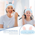 Cute Blue Rabbit Ears Headband Frog Eye Elastic to Wash Face - Image 6