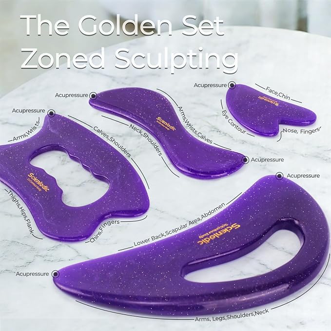 Scienlodic 4 Pcs Gua Sha Massage Tools - Image 2