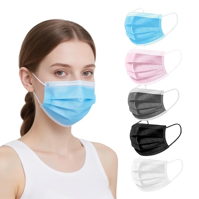 LEMENT Disposable Face Masks 125 Pcs, 3 Ply Face Mask Elastic Earloops - Image 5