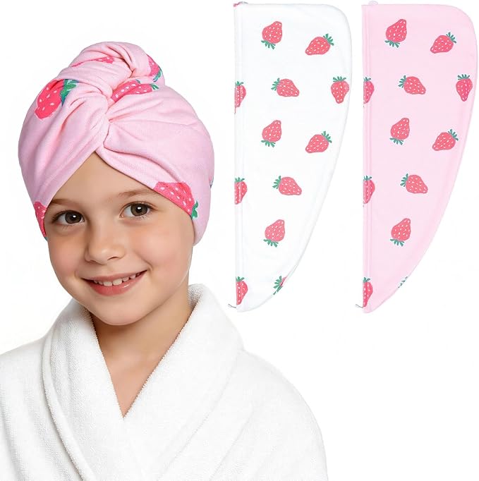 2 Pack Microfiber Hair Towel Wrap by BeBeJoJo