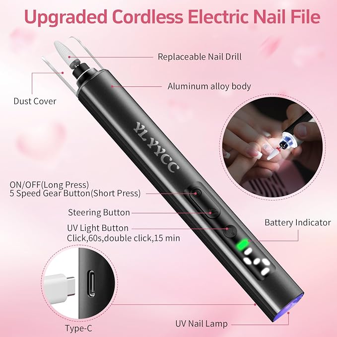 Cordless Nail Drill Electric File - Image 7