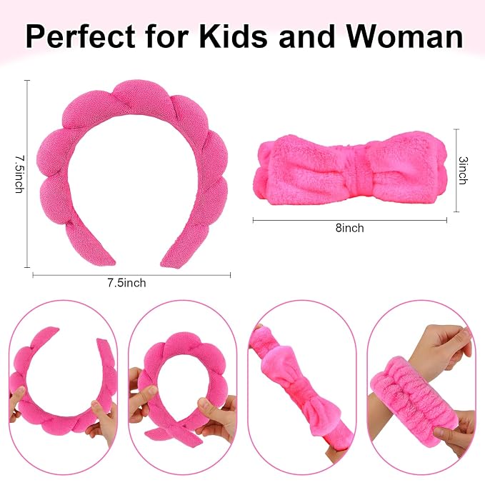CAVETEE 6 Pack Spa Headband Set - Image 2