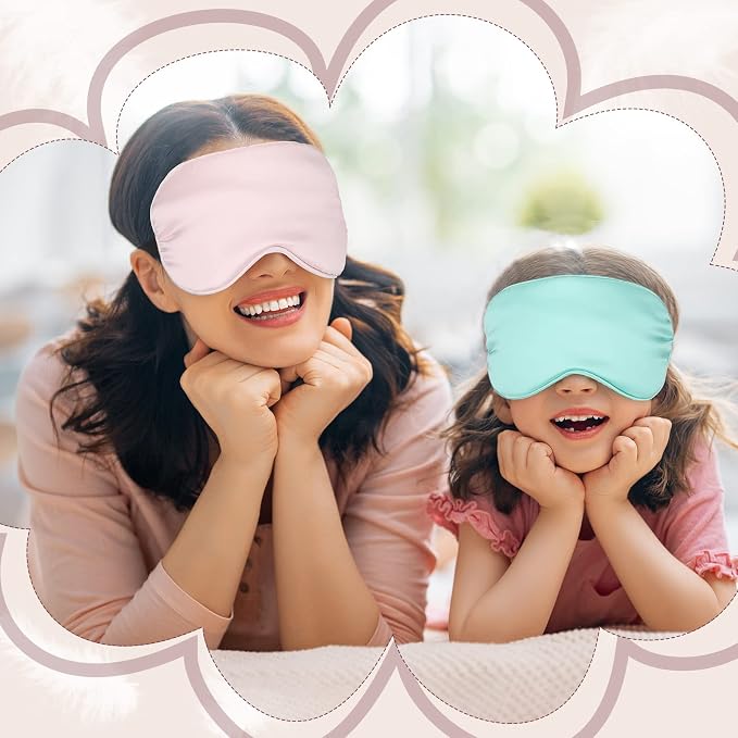 Bbto 4 Pcs Silk Sleep Eye Masks Smooth Soft Satin Eye Covers - Image 5