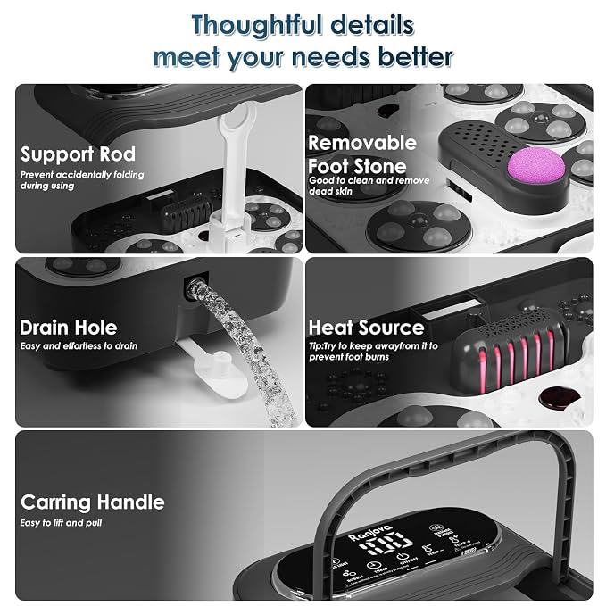 Ranjova Collapsible Foot Spa Electric Rotary Massage, Foot Bath - Image 5