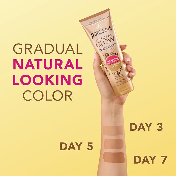Jergens Natural Glow Self Tanner Body Lotion, Sunless Tanning, Fair to Medium - Image 4