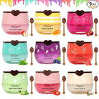 9Pcs Bee Lip Balm Honey Pot, Lip Mask Skincare, Strawberry, Watermelon by Sulily