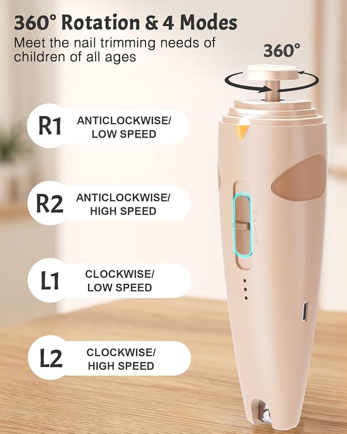 Lictin Baby Healthcare and Grooming Kit, 26 in 1 Rechargeable Baby Nail Trimmer - Image 5