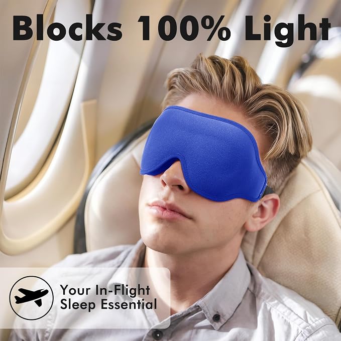 Sleep Eye Mask for Men Women, Weighted Sleeping Mask for Side Sleeper, Travel - Image 5