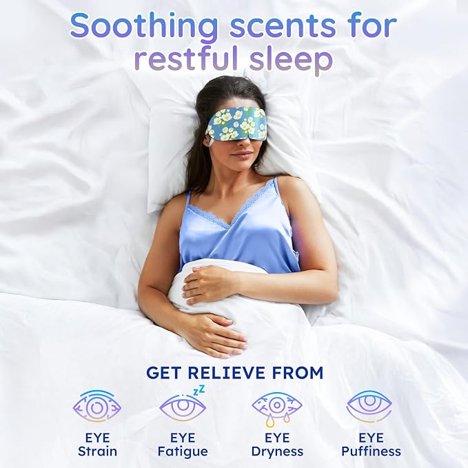 BLOOMORA 16 Pack Steam Eye Mask Variety Set Lavender Chamomile Jasmine and - Image 2