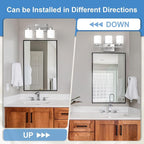 Bathroom Light Fixtures Over Mirror Brushed Nickel, Rustproof 3-Light Bathroom - Image 4