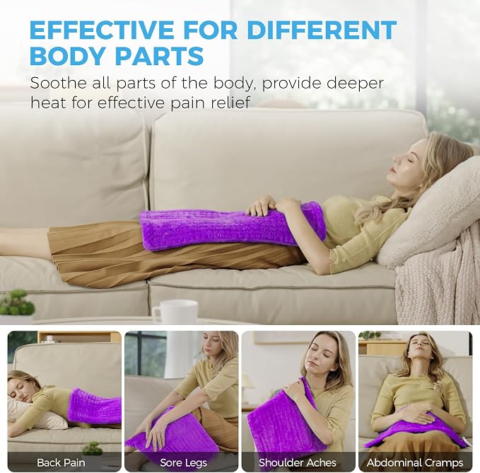 NOWWISH Heating Pad for Back, Period Cramps, 12x24 Inches Electric Throw - Image 2