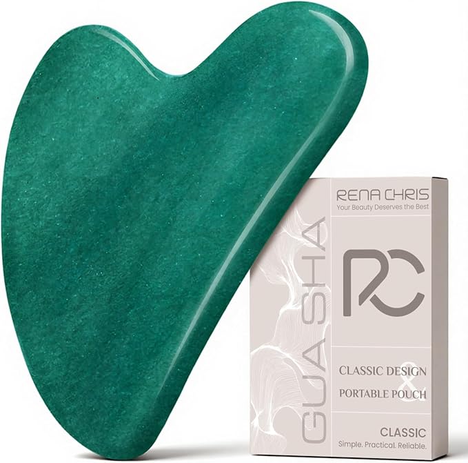Rena Chris Gua Sha Facial Tools: Jade Stone Guasha Tool by RenaChris