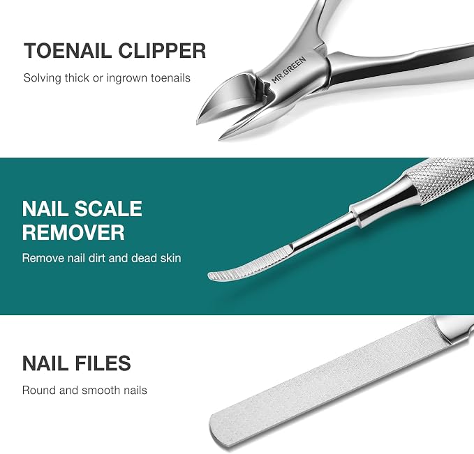 MR.GREEN Pedicure Knife Set Professional Ingrown Toenail Clippers Foot Care - Image 5