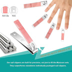 Nail Clippers Set, 26 Piece Manicure Set & Pedicure Kit, Stainless Steel - Image 6