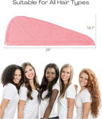 ROLSHOL Extra Large 4 Pack Microfiber Hair Towel Wrap - Image 2