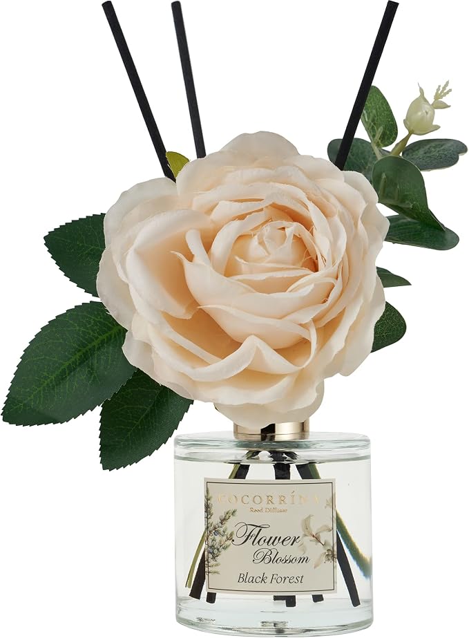 Cocorrina Reed Diffuser Set, Flower Reed Diffuser Black Forest 6.7 oz, Scented - Image 4