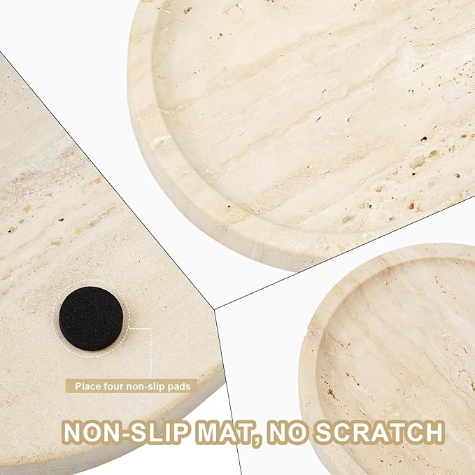 Koville Italian Travertine Tray, Catchall Tray - Image 3