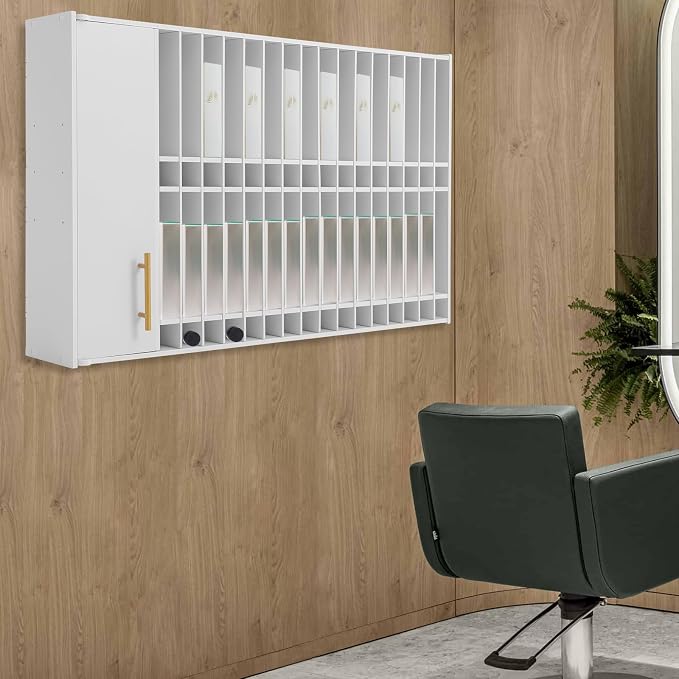 Professional Hair Color Organizer Rack, Wall Mounted Salon Storage Cabinet - Image 4