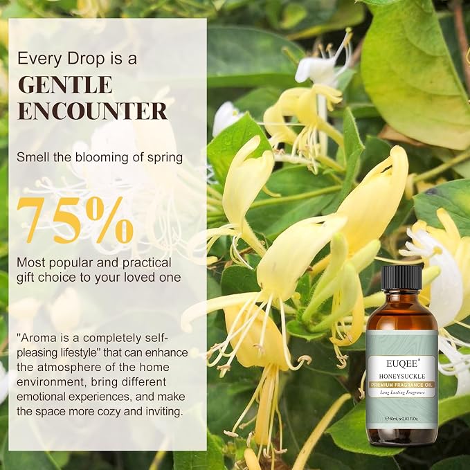 EUQEE Honeysuckle Fragrance Oil 60 ml Premium Fragrance Essential Oil - Image 6