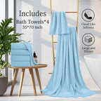Hailea Extra Large Bath Towels Set 35x70 Inches - Image 6