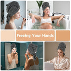SUNLAND Microfiber Hair Towels Anti Frizz Hair Drying Towel Super Absorbent - Image 7
