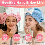 2 Pack Ultra Absorbent Hair Quick Drying Towel - Image 5