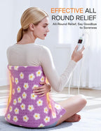 ALLJOY King Size Heating Pad for Back Pain Relief, 33”x 17” Extra Large Heating - Image 3