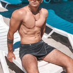 Men Boys Soft Wearable Bath Towel Short Pants Adjustable Mircofiber Towel Pool - Image 4