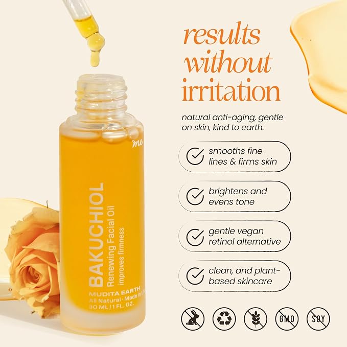 Mudita Earth Bakuchiol Face Oil – Retinol Alternative - Image 3