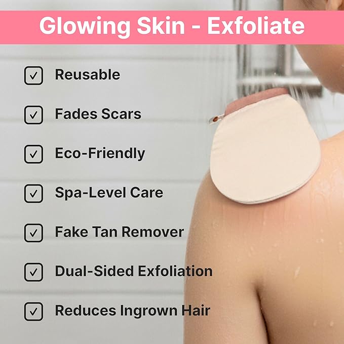 Vegan Silk Exfoliating Gloves Set – Korean Spa Body Scrubber Mitt - Image 6