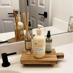 2 Pcs Handmade Wooden Tray, Practical Bathroom and Kitchen Decoration - Image 4