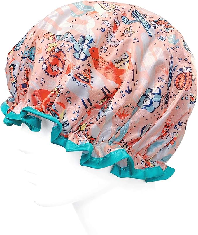 allydrew Reusable Women's Waterproof Shower Caps - Image 3