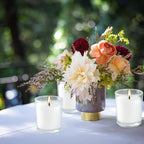 20 Pack Unscented White Clear Glass Filled Votive Candles | Soy Wax, Hand - Image 8