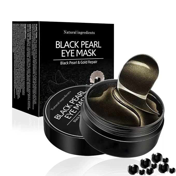 Under Eye Patches, Eye Mask Black Pearl, Puffy Eyes Dark Circles Brighten by Felico