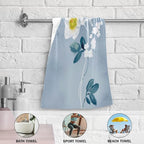 Blue White Floral Botanical Hand Towels - Image 5