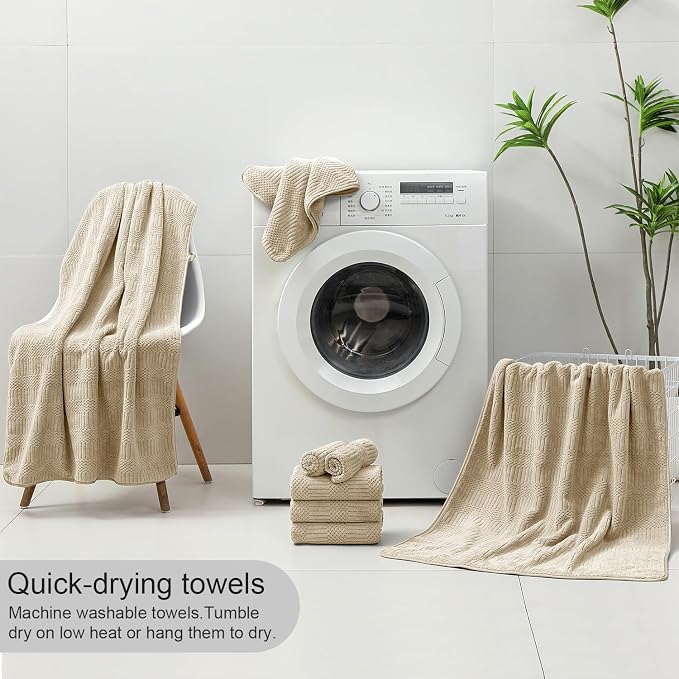 Ycosy 4 Pack Extra Large Microfiber Bath Towels Set, 35x70 inches, Less Lint - Image 8