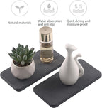 NiuYichee 2 Pcs Water Absorbing Stone Trays, Kitchen/Bathroom Sink Soap Dish - Image 2