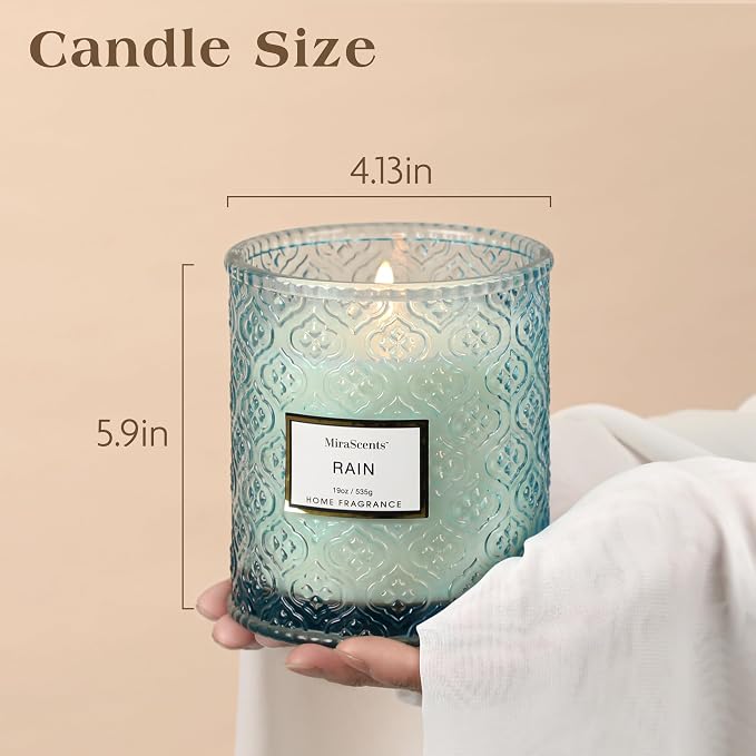 Rain Summer Scented Candles, 19oz Aromatherapy Candles Gifts - Image 5