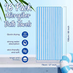 SmoothNovelty 16 Pack Microfiber Bath Towels Bulk 27'' x 60'' Oversized Size - Image 2
