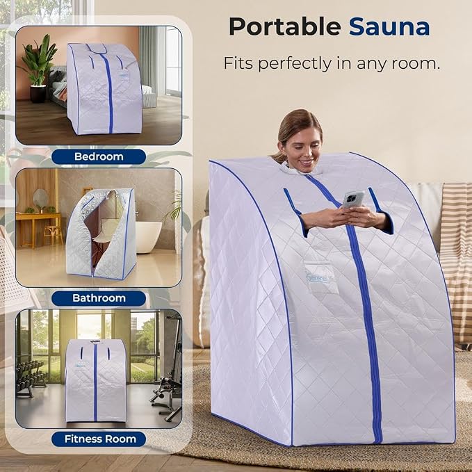 SereneLife Portable Sauna Box for Home, Infrared Sauna Tent - Image 3