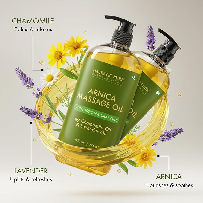 MAJESTIC PURE Arnica Sore Muscle Massage Oil - Image 4