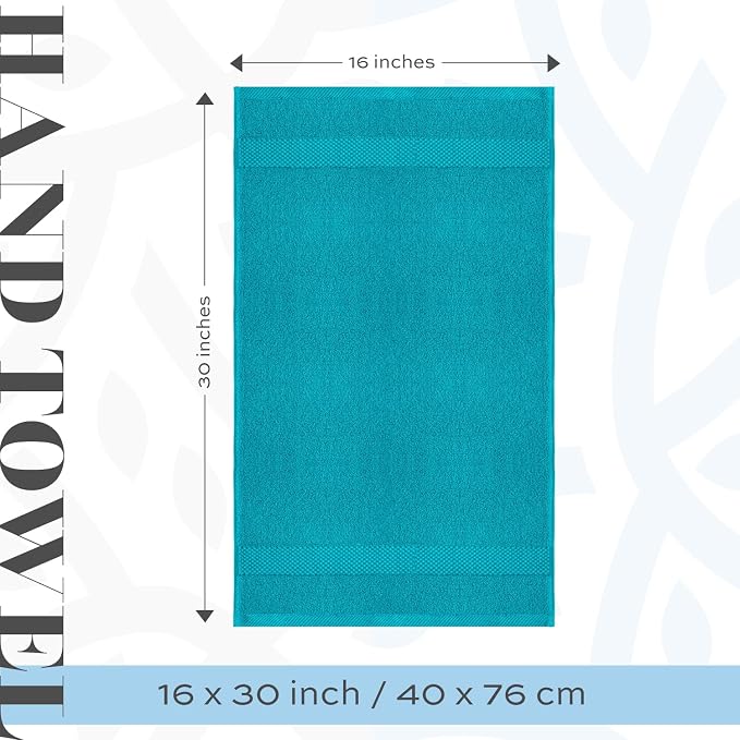 White Classic Luxury Aqua Hand Towels - Image 4