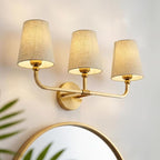 3-Light Bathroom Light Fixtures, Brushed Gold Vanity Lights - Image 8