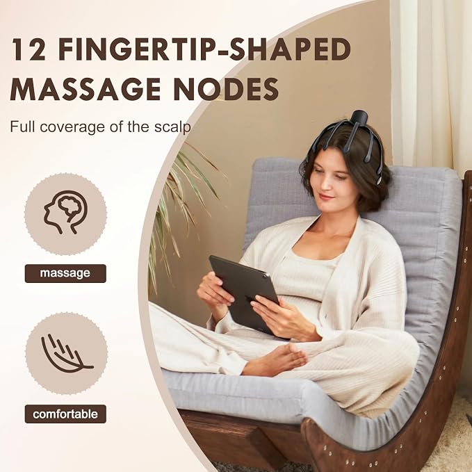 Electric Scalp Massager with 3 Modes, Head Massager Scalp, 360 Degree Head - Image 3