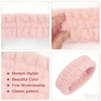 hexiaoxiao 6 Pack Microfiber Spa Headband Elastic Skin-Friendly No Slip Hairband - Image 5
