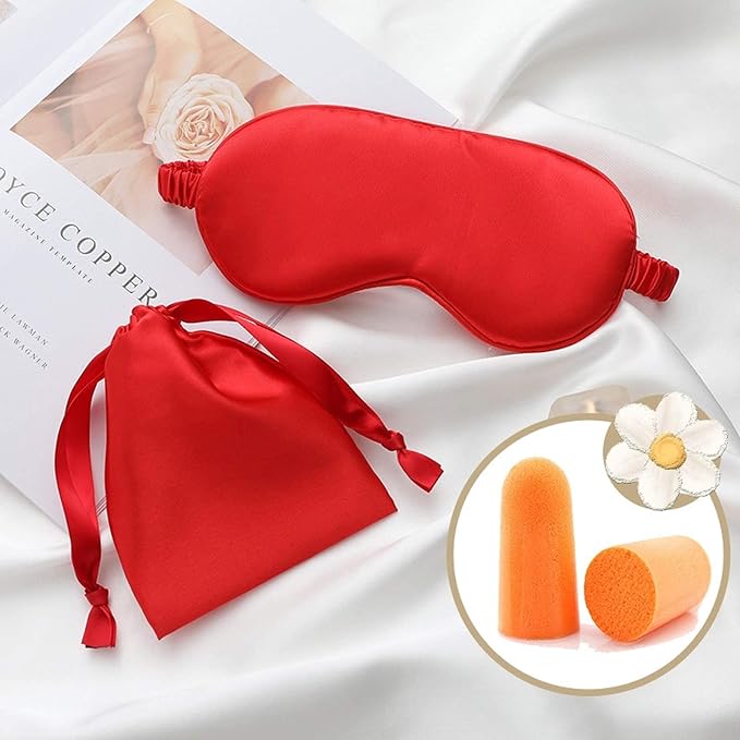 Silk Satin Sleeping Eye Mask, Soft Breathable Blackout Eyeshade Eye Cover - Image 5