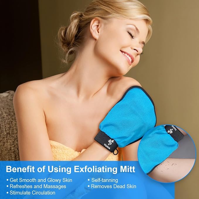 Exfoliating Gloves 2 Pcs, Exfoliating Body Scrubber - Image 2