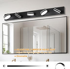 5 Light Bathroom Vanity Light, 30W LED Black Bathroom Light Fixtures Over Mirror - Image 4