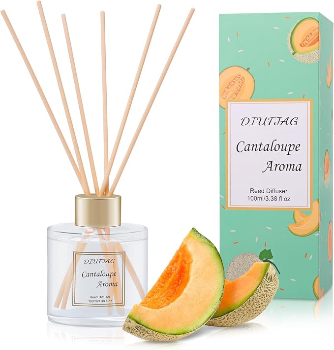 100ml Scent Diffuser with 6 Fiber Sticks, 3.5 oz Reed Diffuser Set Aromatherapy by DIUFJAG
